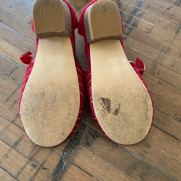 Joy, foil, girls, red and gold shoes, size 10 - Picture 5 of 5